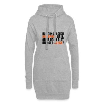 Lustiger Spruch LGBT Gay Pride Schwul Lesbisch - Hoodie-Kleid - Grau meliert - Vorne