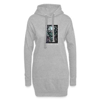 Der Wald flüstert meinen Namen - Hoodie-Kleid - Grau meliert - Vorne