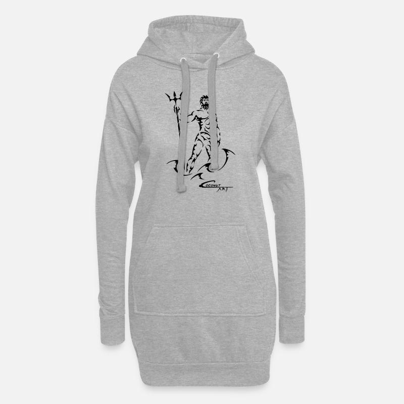 Sternzeichen Wassermann - Hoodie-Kleid - Grau meliert
