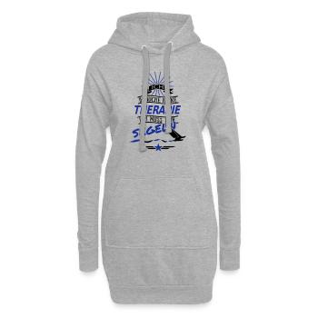 Ich brauche keine Therapie - Segeln No 2 - Hoodie-Kleid - Grau meliert - Vorne