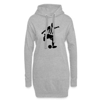 Fußball - Soccer - Sweat-shirt à capuche long Femme - gris chiné - Devant