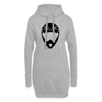 Motocross - Hoodie-Kleid - Grau meliert - Vorne