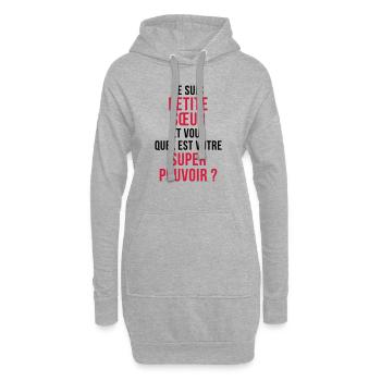 Soeur Soeurette Frère Naissance Bébé Sœur - Sweat-shirt à capuche long Femme - gris chiné - Devant