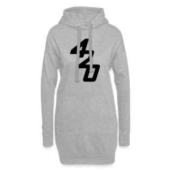 420er Bootsklasse Segeln - Hoodie-Kleid - Grau meliert - Vorne