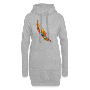 Feder - Hoodie-Kleid - Grau meliert - Vorne