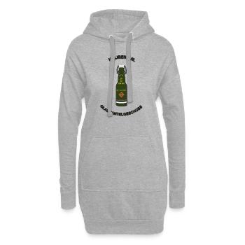 Glasmantelgeschoss V2 - Hoodie-Kleid - Grau meliert - Vorne