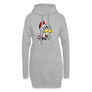 schwert sword knight ritter axt axe ax23 - Hoodie-Kleid - Grau meliert - Vorne