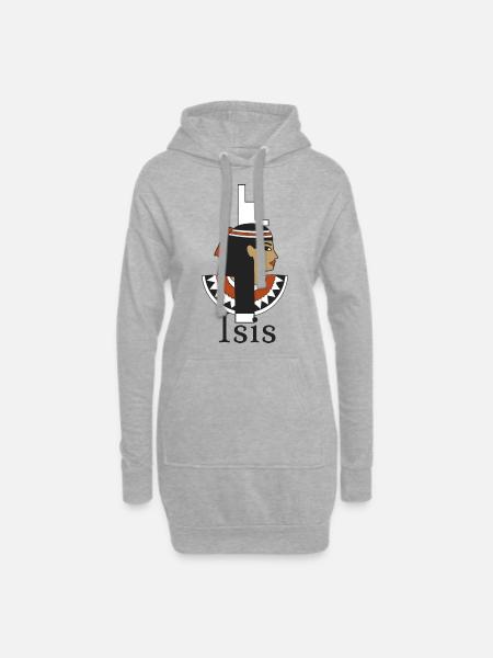 Isis Goddess of the Universe - Hoodie Dress - heather grey