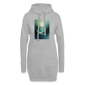 Affiche Geo Nature Paint 17 - Sweat-shirt à capuche long Femme - gris chiné - Devant