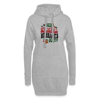 Schlagball Weihnachten Spieler XMAS Baseball Lapta - Hoodie-Kleid - Grau meliert - Vorne