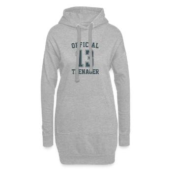 Avertissement officiel d’adolescent Attitude drôle 13ème - Sweat-shirt à capuche long Femme - gris chiné - Devant