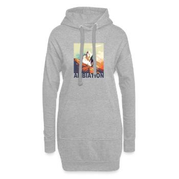 Mountain Ambiation - Hoodie-Kleid - Grau meliert - Vorne