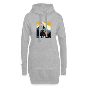 Mountain Intention - Hoodie-Kleid - Grau meliert - Vorne