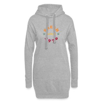 Millésime 1976 - Sweat-shirt à capuche long Femme - gris chiné - Devant