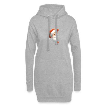 Weihnachtsmann Geschenkidee - Hoodie-Kleid - Grau meliert - Vorne