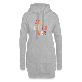 Meilleur Lucas Jamais Prénom Texte Rétro Cadeau - Sweat-shirt à capuche long Femme - gris chiné - Devant