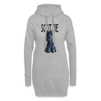 Niedlicher Scottie - Scottish Terrier - Geschenk - Hoodie-Kleid - Grau meliert - Vorne