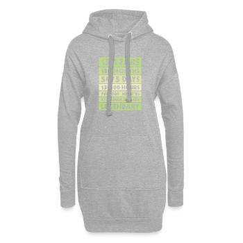 15 years legendary - Jubiläum - Firma - Jahrestag - Hoodie-Kleid - Grau meliert - Vorne