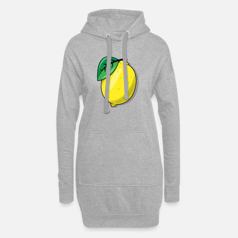 Zitrone - Hoodie-Kleid - Grau meliert
