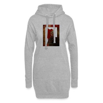Gjergj Kastrioti - Sweat-shirt à capuche long Femme - gris chiné - Devant