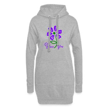 Kirche god bless you - Hoodie-Kleid - Grau meliert - Vorne
