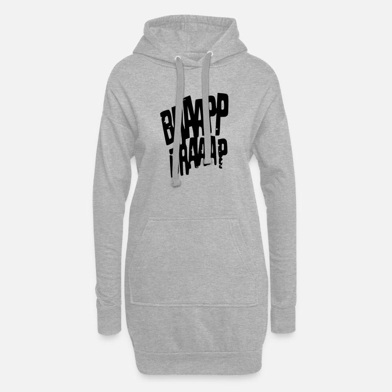 Braaapp - Hoodie-Kleid - Grau meliert