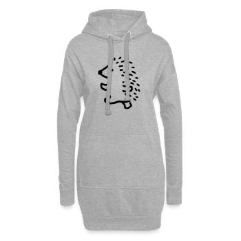 Igel - Hoodie-Kleid - Grau meliert - Vorne