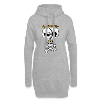SAN ESCOBAR - Pirate Flag / Skull - Hoodie Dress - heather grey - Front