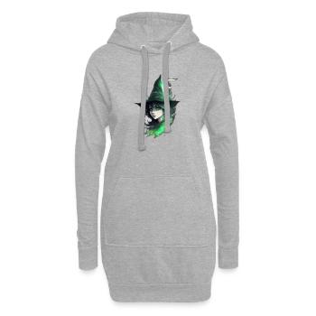 Sorcière - Sweat-shirt à capuche long Femme - gris chiné - Devant