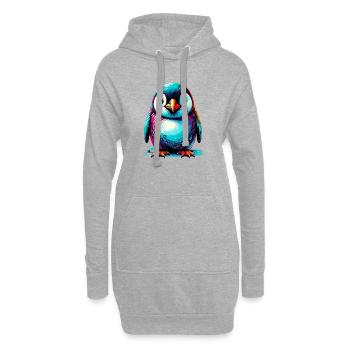 Pingouin - Sweat-shirt à capuche long Femme - gris chiné - Devant