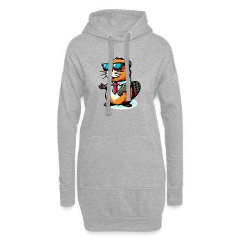 Bieber - Hoodie-Kleid - Grau meliert - Vorne