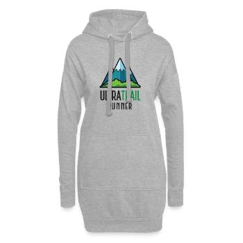 Coureur d’ultra-trail - Sweat-shirt à capuche long Femme - gris chiné - Devant
