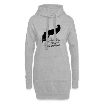 Valentinstag kein Freund - Hoodie-Kleid - Grau meliert - Vorne