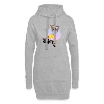 Mec dansant sous la boule disco - Sweat-shirt à capuche long Femme - gris chiné - Devant