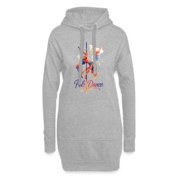 Pole Dance Poledancerin Aquarell Farbe Geschenk - Hoodie-Kleid - Grau meliert - Vorne