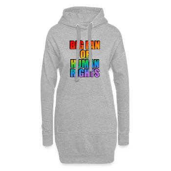 Rainbow Human Rights Celebration Tee - Hoodie Dress - heather grey - Front