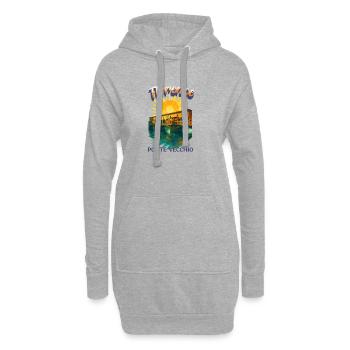 Florence - Ponte Vecchio Retro Vintage Design - Hoodie-Kleid - Grau meliert - Vorne