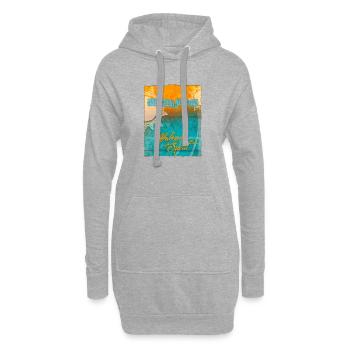 Les îles Baléares au soleil - Sweat-shirt à capuche long Femme - gris chiné - Devant