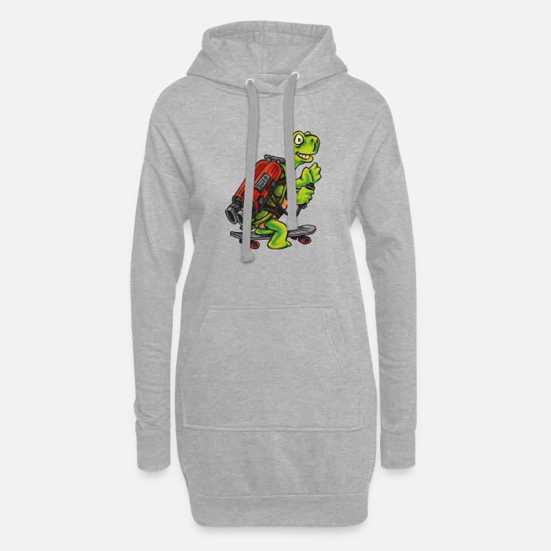Jet pack - Sweat-shirt à capuche long Femme - gris chiné