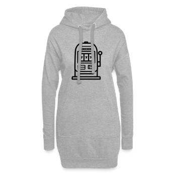 Casino-Spielautomat - Hoodie-Kleid - Grau meliert - Vorne
