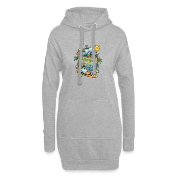 Été des Sardines - Sweat-shirt à capuche long Femme - gris chiné - Devant