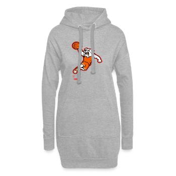 Mascotte du dunk de basketball des Bulldogs - Sweat-shirt à capuche long Femme - gris chiné - Devant