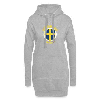 Göteborgs Sköld en couleurs suédoises - Sweat-shirt à capuche long Femme - gris chiné - Devant