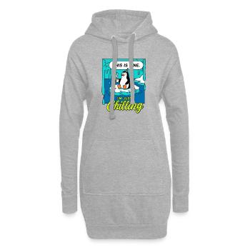 Das Ist In Ordnung - Hoodie-Kleid - Grau meliert - Vorne