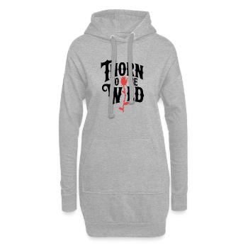 Rosenwild - Hoodie-Kleid - Grau meliert - Vorne