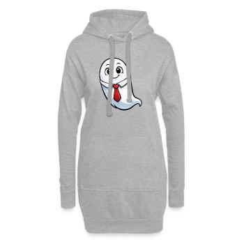 Sprechender Geist im Anzug - Hoodie-Kleid - Grau meliert - Vorne