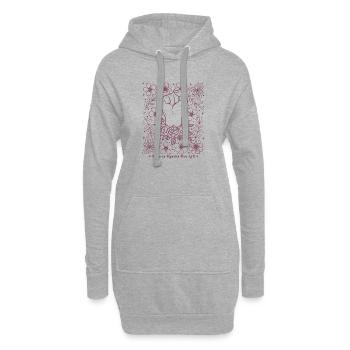 Antifaschistisches Liberté Égalité Fuck AfD Frauen - Hoodie-Kleid - Grau meliert - Vorne
