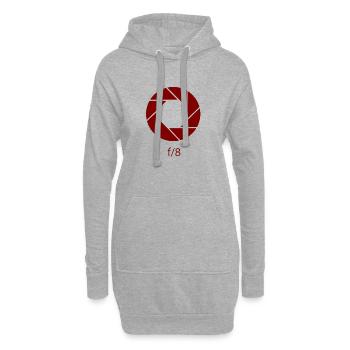 aperture-f8-rust - Hoodie Dress - heather grey - Front