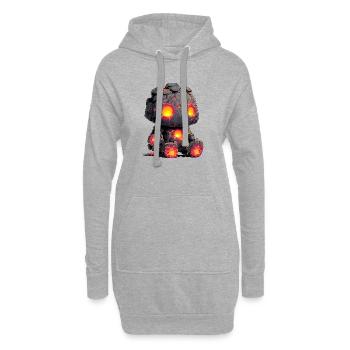 Enfant Héros de Pierre Golem de Lave - Sweat-shirt à capuche long Femme - gris chiné - Devant