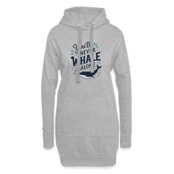You'll Never Whale Alone - Wal Hope Timmy - Hoodie-Kleid - Grau meliert - Vorne